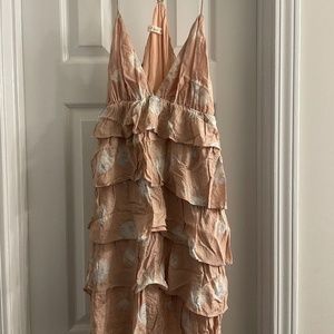 NWT Lizard Thicket Ruffled Peach Dress